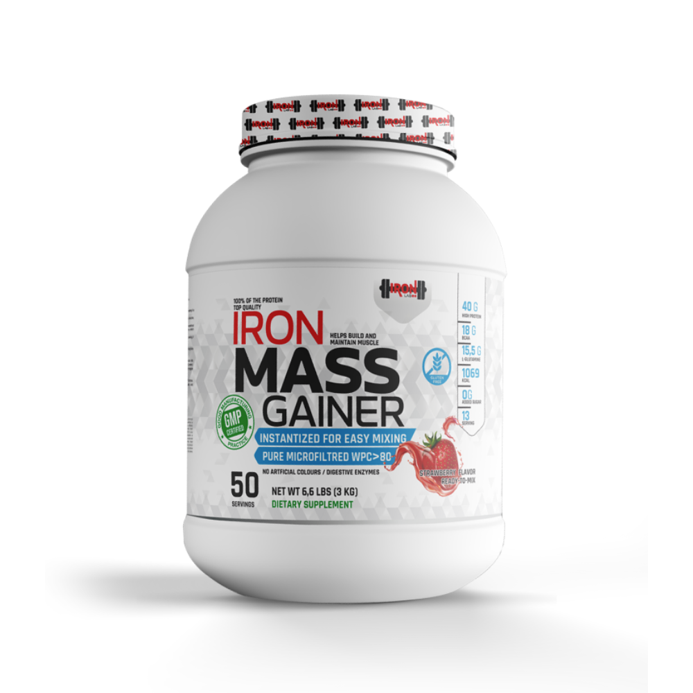 Iron Mass Gainer 3KG - Goût Fraise