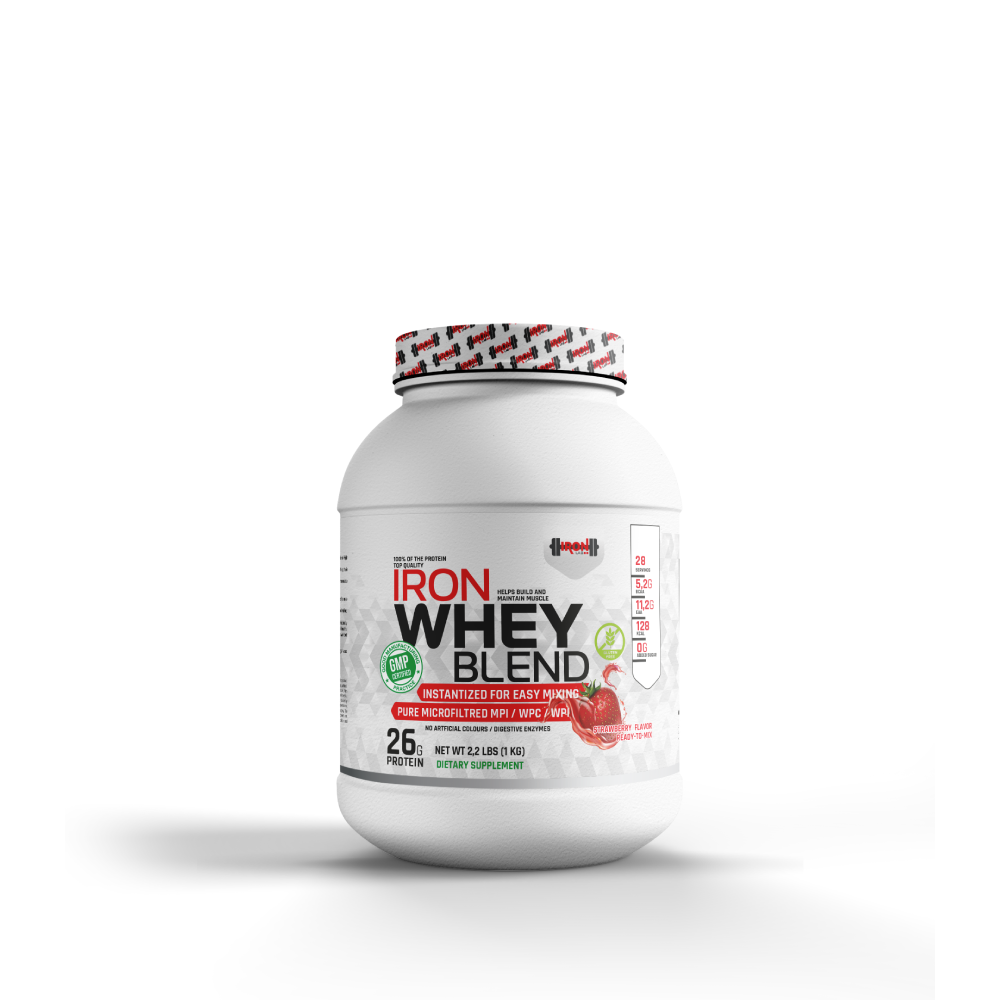 Iron Whey Blend 1KG - Goût Fraise