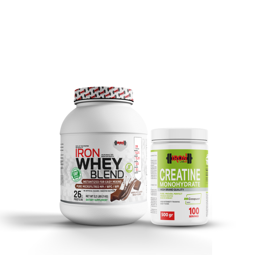 Pack Whey 1KG Chocolat + Créatine Monohydrate 500g