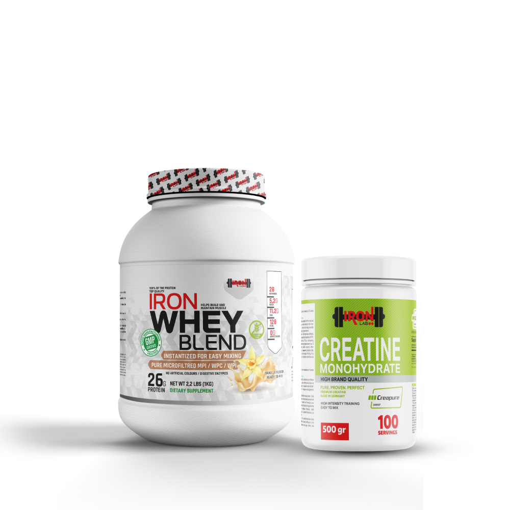 Pack Whey 1KG Vanille + Créatine Monohydrate 500g