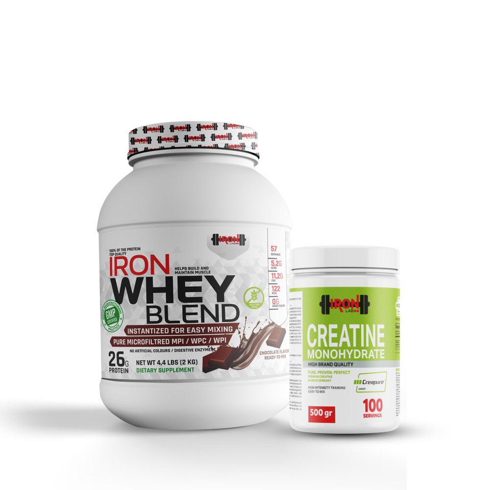 Pack Whey 2KG Chocolat + Créatine Monohydrate 500g