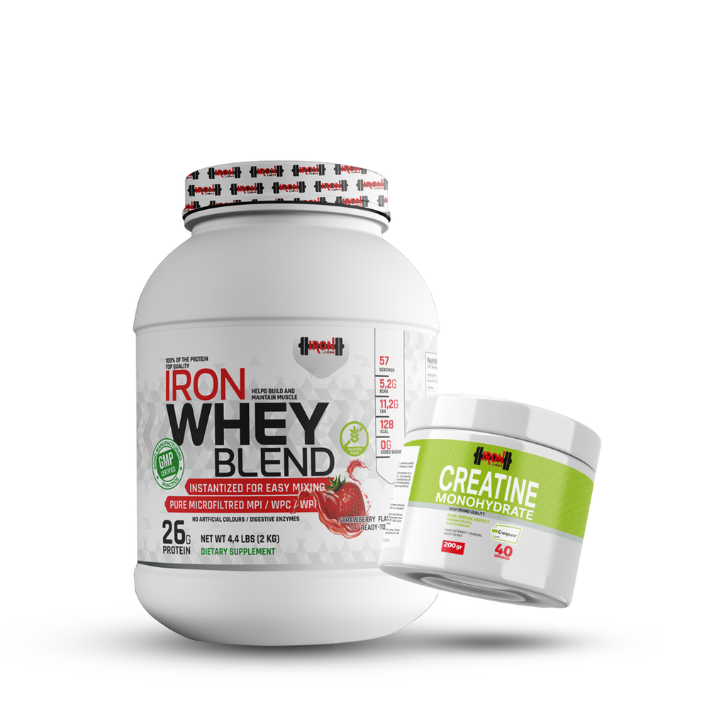 Pack Whey 2KG Fraise + Créatine Monohydrate 200g